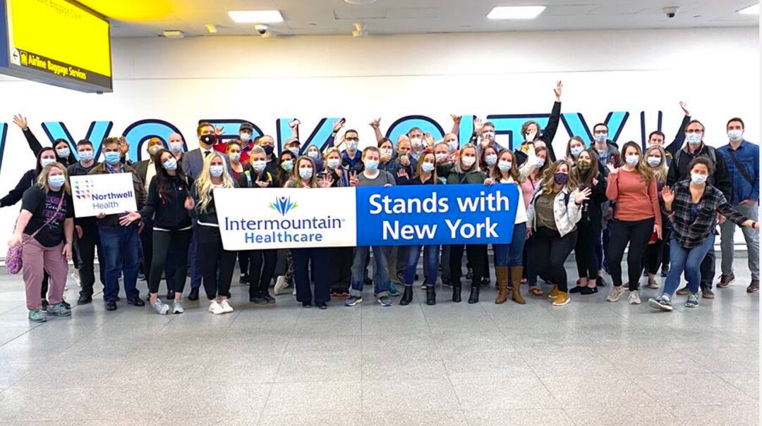 (Photo Courtesy of Intermountain Healthcare) Intermountain medical staff flew to New York to help fight the coronavirus there.