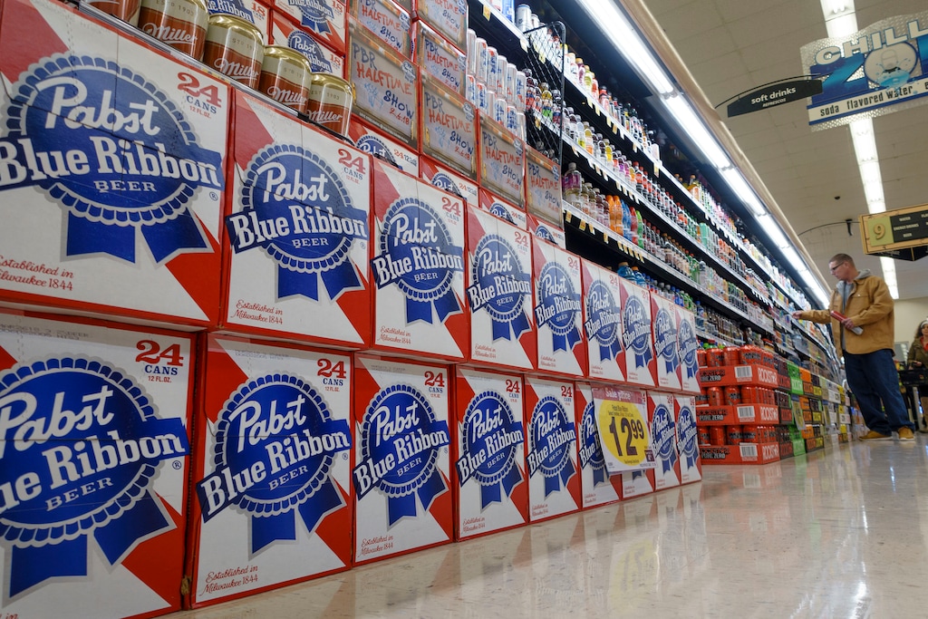 (Trent Nelson  |  The Salt Lake Tribune) Stacks of beer at Smith's Grocery in Salt Lake City, Friday, Jan. 26, 2018. Come Nov. 1, stronger beer will be available at Utah grocery and convenience stores.