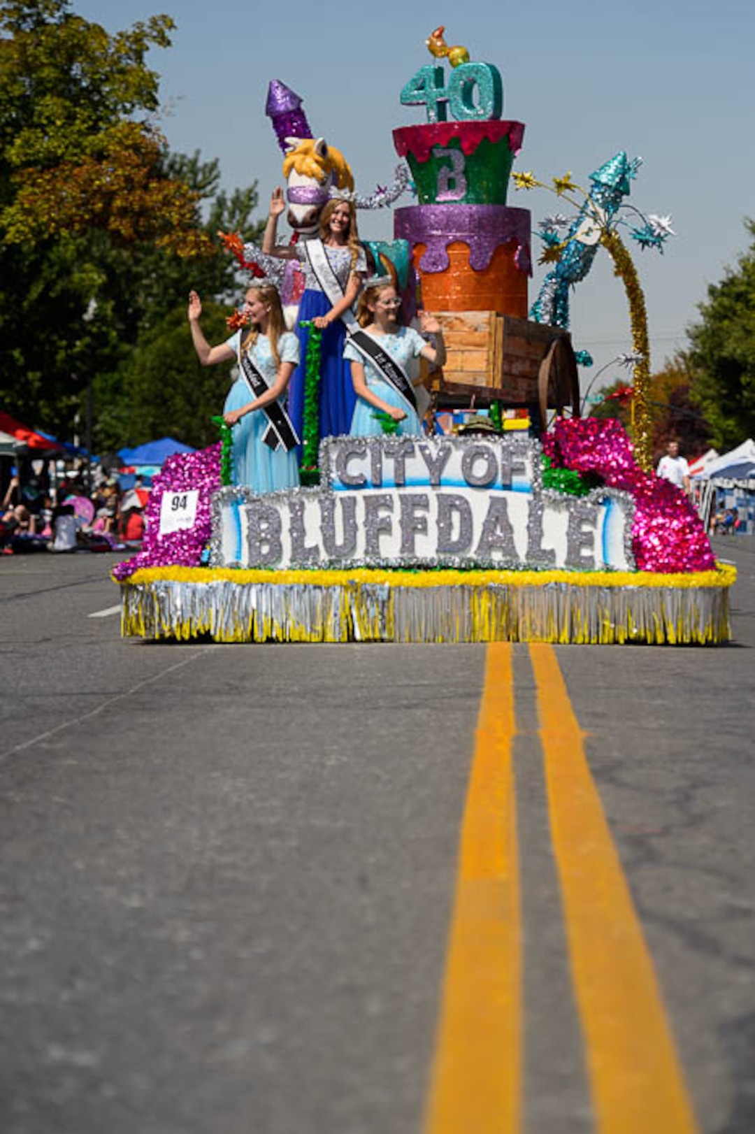 (Trent Nelson | The Salt Lake Tribune)  The Days of '47 Parade in Salt Lake City, Tuesday July 24, 2018. The float from Bluffdale.