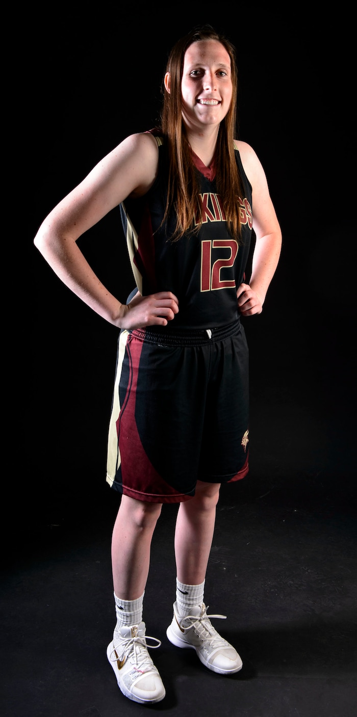 (Steve Griffin  |  The Salt Lake Tribune)  Prep basketball Mercedes Staples, Viewmont, in the Salt Lake Tribune studio in Salt Lake City Tuesday April 10, 2018.