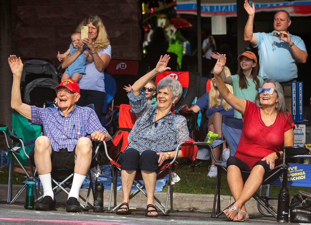 (Rick Egan | The Salt Lake Tribune) Parade lovers cheer for the entries in the Days of '47 Parade, in Salt Lake City, on Friday, July 23, 2021.