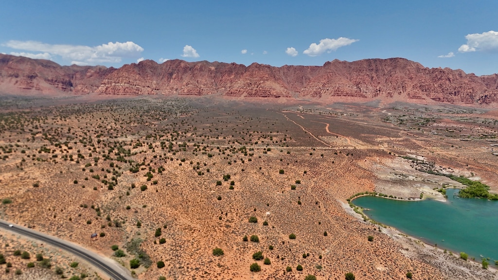 (Robert Bolar) A drone shot of the area on the Shivwits Band of Paiutes Reservation west of St. George where a 1,250-acre resort is proposed.