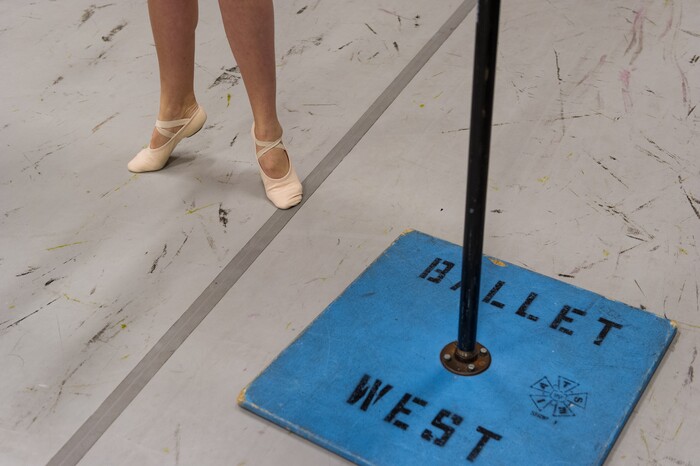 (Alex Gallivan  |  Special to the Tribune)  Participants learn the benefits of working out with ballet during a new exercise class for adults offered by the Ballet West Academy in Salt Lake City.