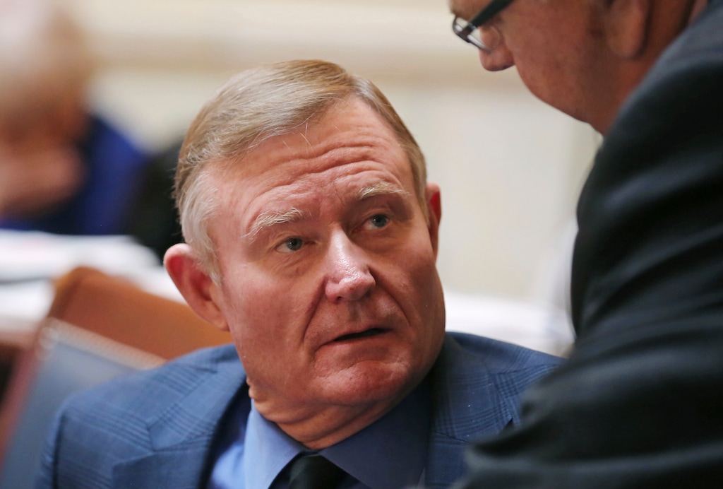(AP Photo/Rick Bowmer, File) Utah Senate Majority Leader Evan Vickers is proposing a cut in the state's income tax rate ahead of the 2022 session. Utah lawmakers have more than $2 billion in extra revenue to spend.