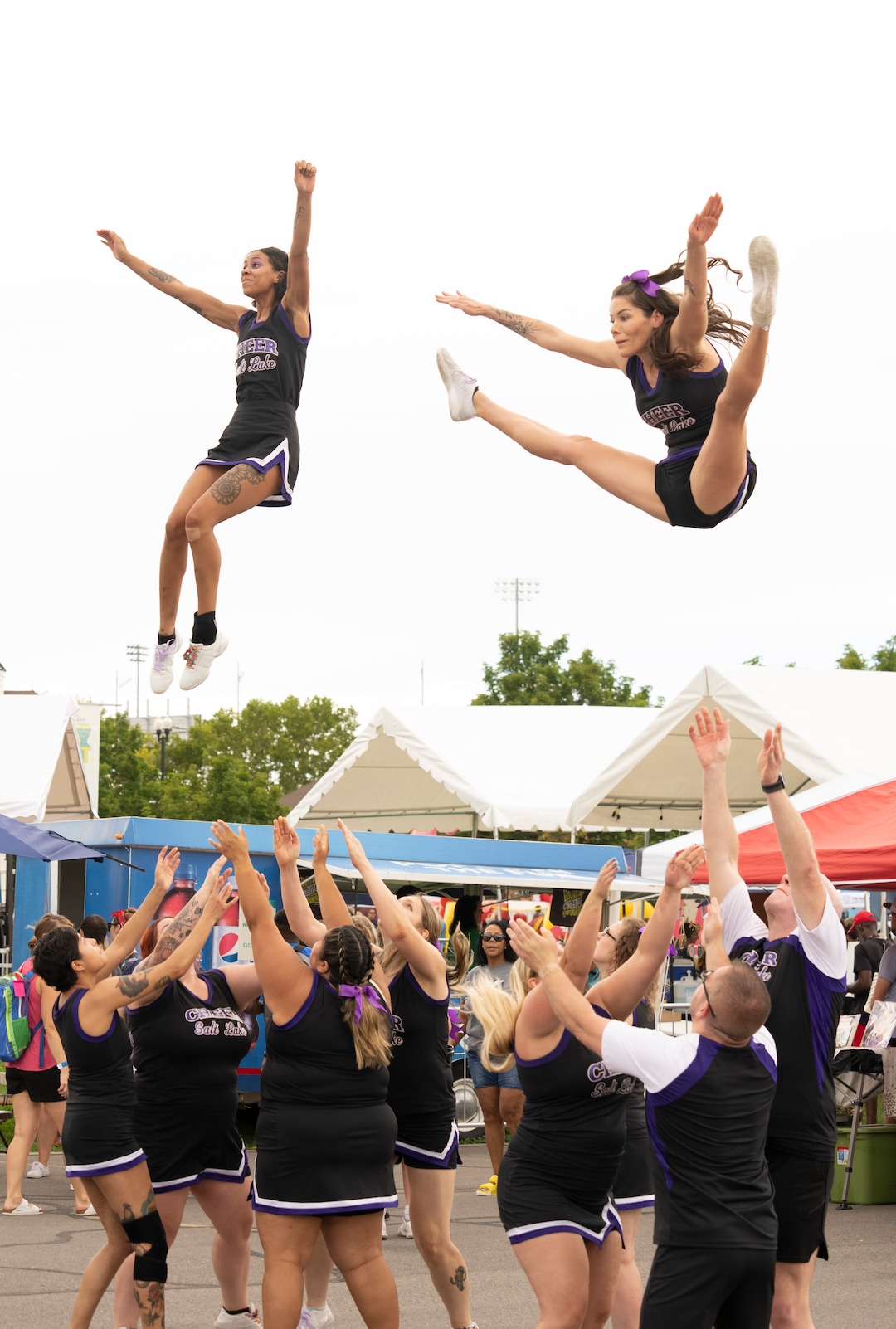 (Rick Egan | The Salt Lake Tribune) Cheer Salt Lake performs at the 14th annual Craft Lake City DIY FEST, at the Fair Park, Aug. 13, 2022.
