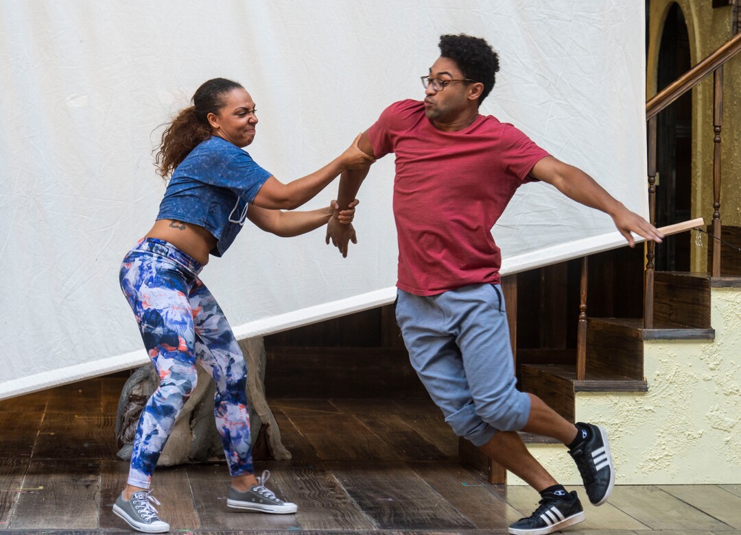 (Rick Egan  |  The Salt Lake Tribune)   Actors rehearse for Twelfth Night, at the Shakespeare Festival in Cedar City, Wednesday, June 19, 2019.