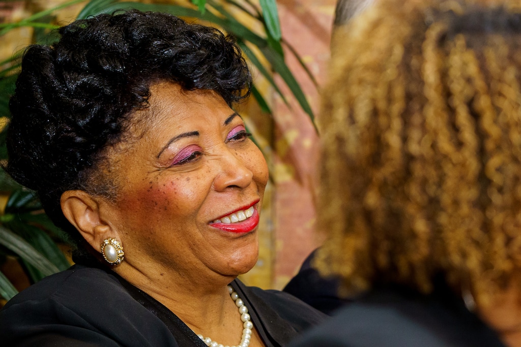 (Trent Nelson | The Salt Lake Tribune) Jeanetta Williams, president of the Salt Lake City branch of the NAACP, during the announcement of new joint initiatives with the NAACP in Salt Lake City on Monday, June 14, 2021. Williams has asked the U.S. Department of Justice to launch an investigation into alleged discrimination and harassment by the Salt Lake City School Board.