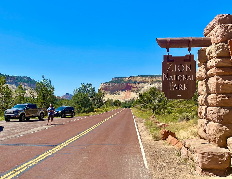 (Mark Eddington | The Salt Lake Tribune) The east entrance to Zion National Park is shown in September 2023.