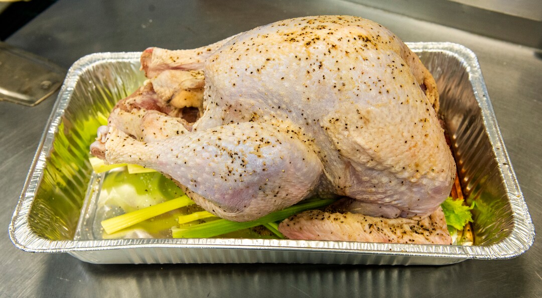 (Rick Egan | The Salt Lake Tribune)  Maxine Turner, founder of Cuisine Unlimited, and her staff are preparing Thanksgiving meals for pickup and delivery on Wednesday, Nov. 25, 2020.