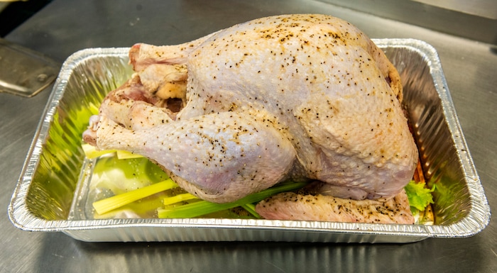(Rick Egan | The Salt Lake Tribune)  Maxine Turner, founder of Cuisine Unlimited, and her staff are preparing Thanksgiving meals for pickup and delivery on Wednesday, Nov. 25, 2020.