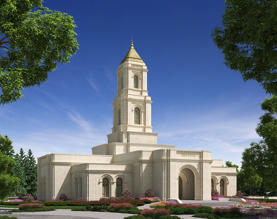 (The Church of Jesus Christ of Latter-day Saints) This artist's rendering shows the temple that's planned for Cody, Wyoming.