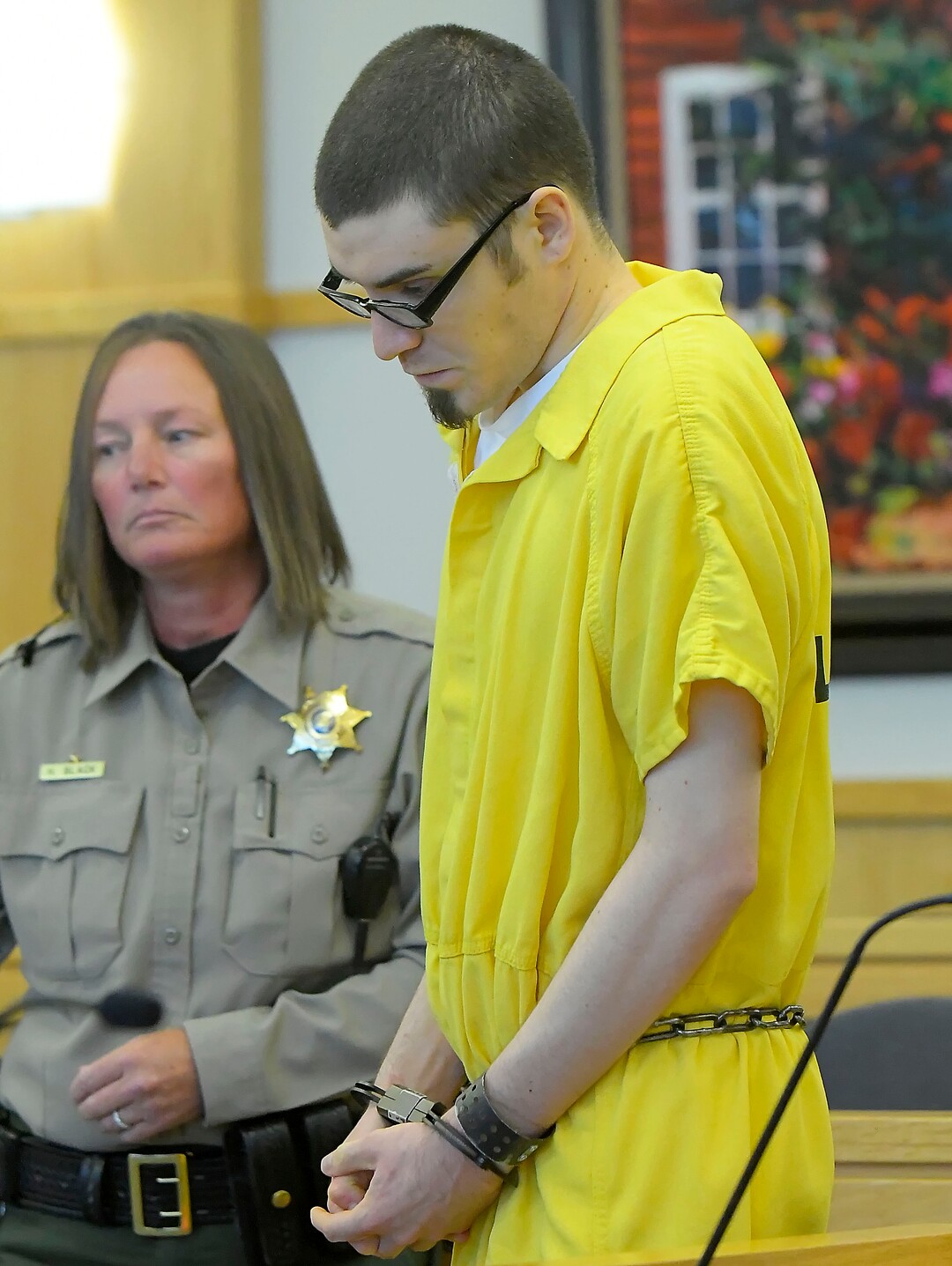 (Eli Lucero  |  Herald Journal) Alex Whipple appears in 1st District Court for his sentencing hearing on Tuesday in Logan. Whipple was sentenced to life without the possibility of parole for murdering his niece Lizzy Shelley. 