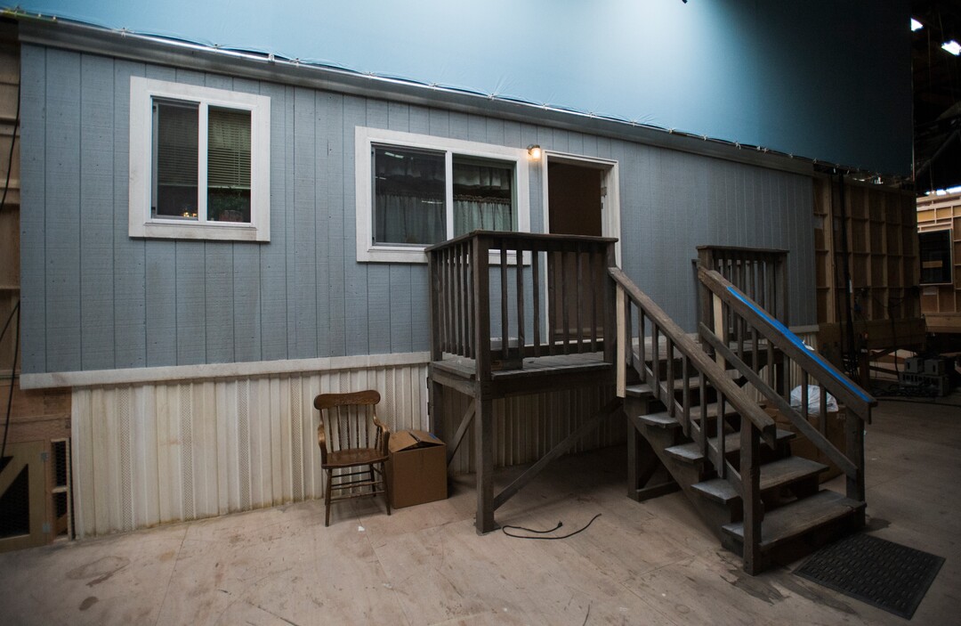 (Rick Egan  |  The Salt Lake Tribune)   The set for a trailer home for the new Paramount Network TV series  "Yellowstone" at Utah Film Studios in Park City.