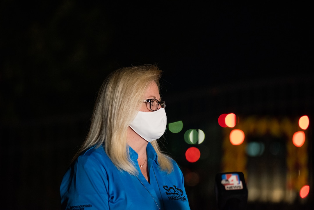 (Niki Chan Wylie |Special to The Tribune) South Jordan Mayor Dawn Ramsey talks to the media on Friday, July 24 after a police team detonated explosive materials found inside a home.