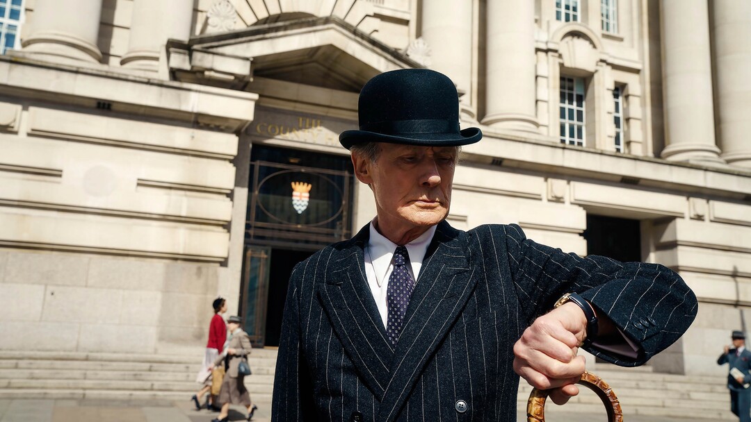 (Ross Ferguson  |  Number 9 Films/Sundance Institute) Bill Nighy plays a civil servant who decides to find meaning in his life, in "Living," directed by Oliver Hermanus, an official selection of the Premieres section at the 2022 Sundance Film Festival.