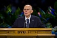 (Bethany Baker  |  The Salt Lake Tribune) President Dallin H. Oaks speaks in his first public address as president of The Church of Jesus Christ of Latter-day Saints during the BYU devotional in Provo on Tuesday, Feb. 10, 2026.