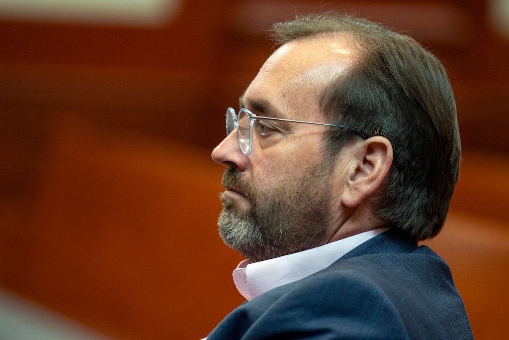 (Rick Egan | The Salt Lake Tribune) David Leavitt observes Utah Supreme Court oral arguments in Salt Lake City on Friday, Feb. 28, 2025.