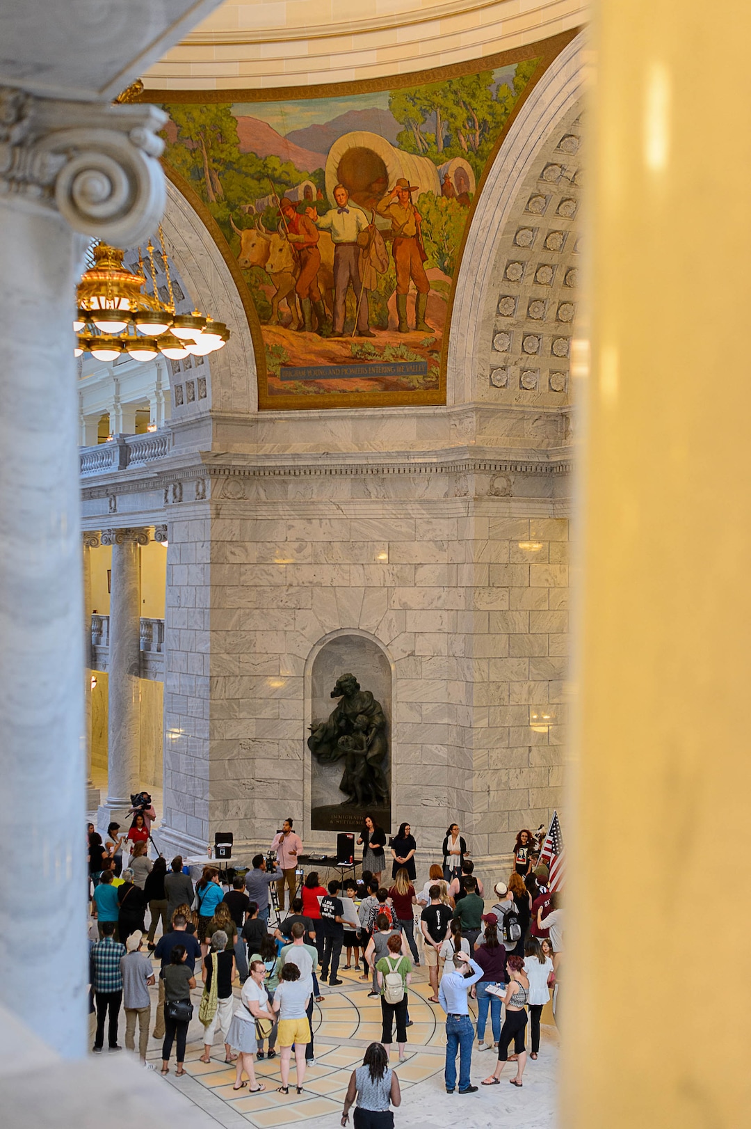 (Trent Nelson | The Salt Lake Tribune)  A rally at the State Capitol building in Salt Lake City to "remind Senator Hatch and Senator Lee that DACA is #HereToStay, Thursday August 31, 2017.