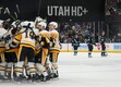 (Bethany Baker  |  The Salt Lake Tribune) Utah Hockey Club reacts to losing to Pittsburgh Penguins in overtime at the Delta Center in Salt Lake City Wednesday, Jan. 29, 2025.
