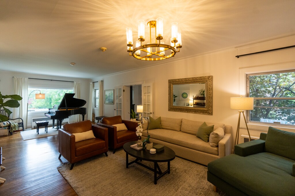 (Rick Egan | The Salt Lake Tribune) The living room of Amanda and AJ Secrist's home in Federal Heights, Wednesday, May 17, 2023. Preservation Utah will host its annual Historic Homes Tour in the neighborhood Saturday.