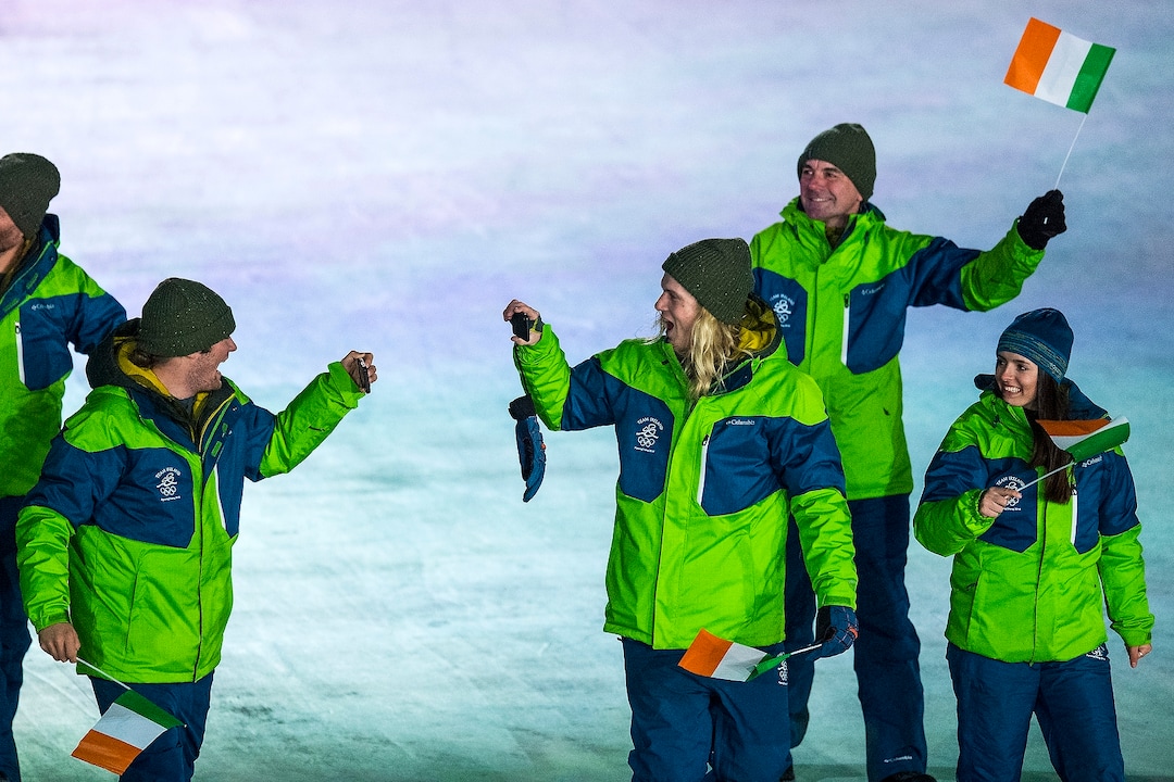 (Chris Detrick  |  The Salt Lake Tribune)  Members of team Ireland are introduced during the Pyeongchang 2018 Winter Olympics opening ceremony at Olympic Stadium Friday, February 9, 2018.  