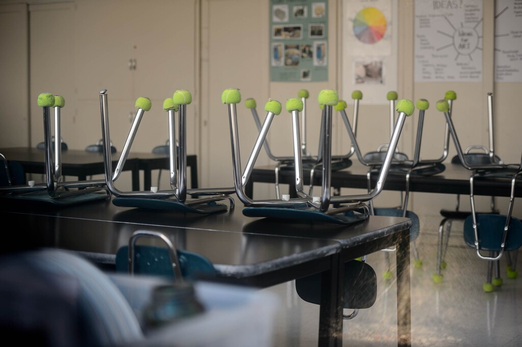 (Trent Nelson | Tribune file photo) An empty art classroom at Granite Park Junior High in South Salt Lake on Monday, March 30, 2020.
