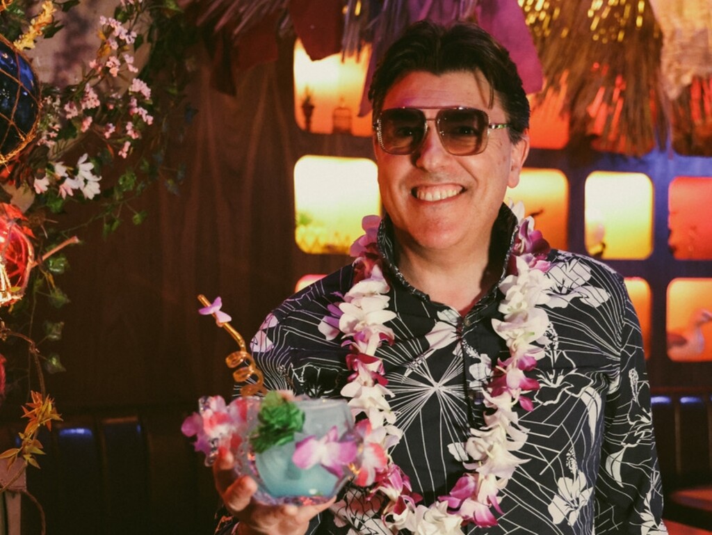 (Blake Peterson  |  Flanker Kitchen + Sporting Club) Master bartender Francesco Lafranconi has created a pop-up tiki experience at Flanker Kitchen + Sporting Club in The Gateway in Salt Lake City.