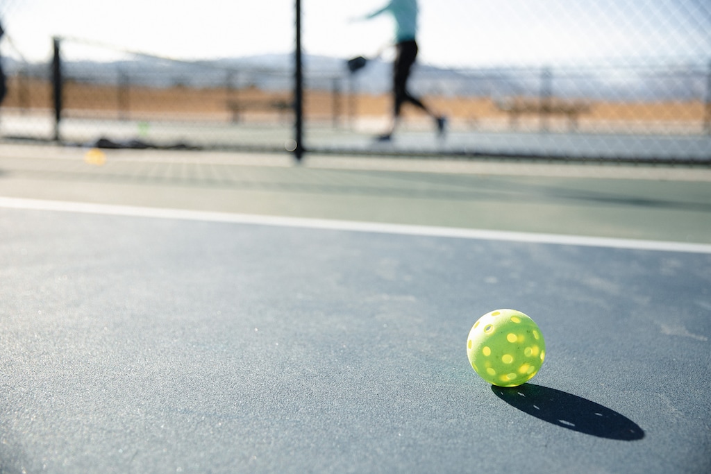 (Rachel Rydalch | The Salt Lake Tribune) Multiple pickleball courts are located at Wardle Fields Regional Park in Bluffdale on Wednesday, Feb. 9, 2022.