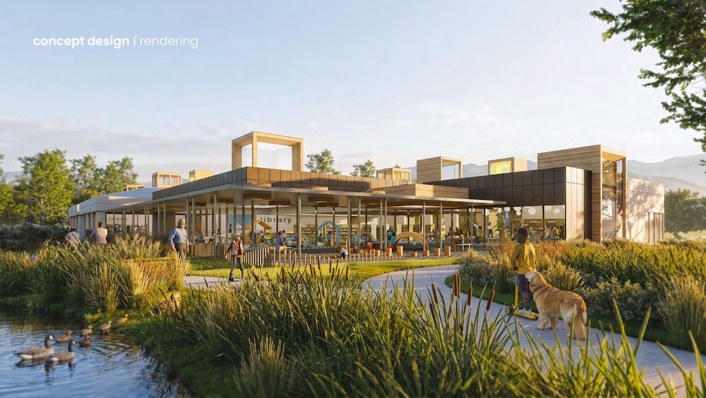 (Salt Lake City Public Library) Conceptual rendering of a renovated Day-Riverside Branch in Salt Lake City's Rose Park that could be a part of a proposed $85 million bond, tentatively to be issued in 2028.