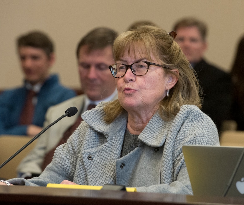 (Rick Egan | Tribune file photo) Carol Barlow Lear, a member of the Utah Board of Education, speaks at the Capitol on Friday, March 2, 2018.