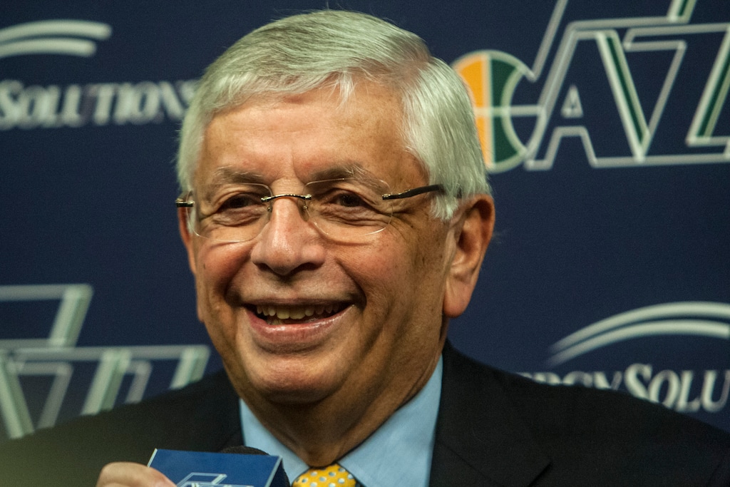 (Chris Detrick | Tribune file photo) NBA Commissioner David Stern speaks during a press conference at EnergySolutions Arena Wednesday, April 4, 2012.
