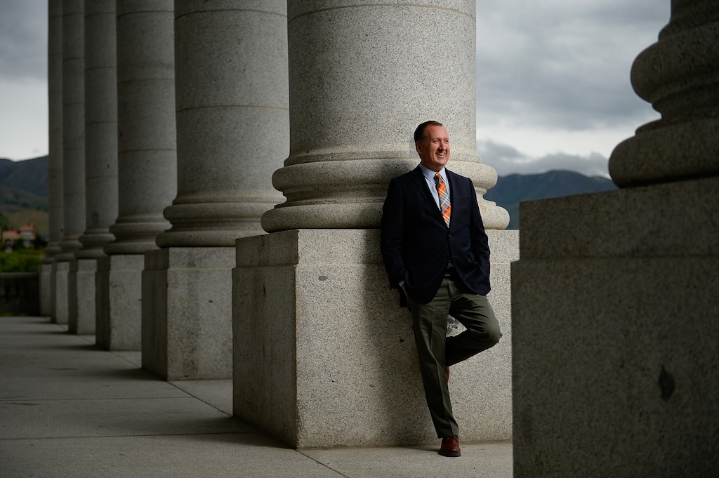(Francisco Kjolseth | The Salt Lake Tribune) Utah State Auditor John Dougall, pictured at the Utah Capitol, Thursday, May 23, 2019. Dougall is one of several Utah Republicans who has criticized President Donald Trump in the days since a group of pro-Trump supporters stormed the U.S. Capitol.