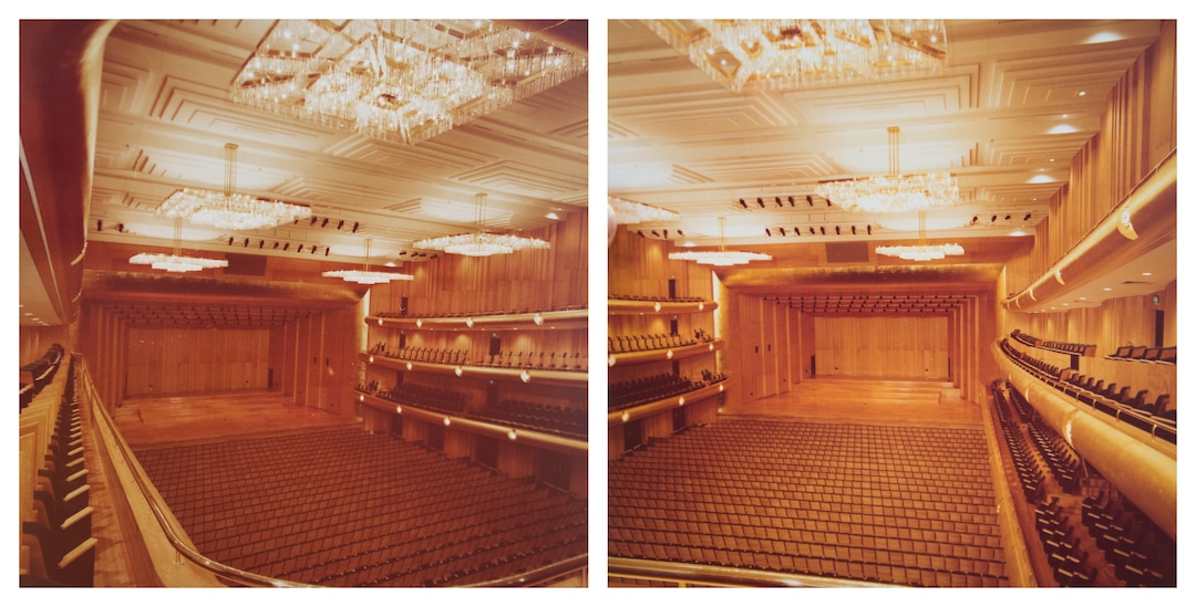 (photo courtesy of Utah Symphony) The interior Symphony Hall is seen in 1979. The hall was later renamed for the symphony's long time conductor, Maurice Abravanel.