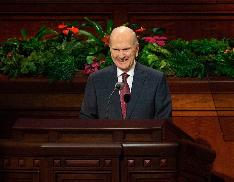 (Keith Johnson | Special to The Tribune) President Russell M. Nelson speaks during the concluding session of the 188th Semiannual General Conference of The Church of Jesus Christ of  Latter-day Saints on Oct. 7, 2018, in Salt Lake City.