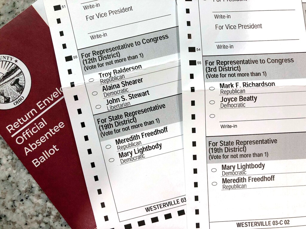 (Kantele Franko | AP file photo) Absentee ballots in Westerville, Ohio, on Oct. 6, 2020.