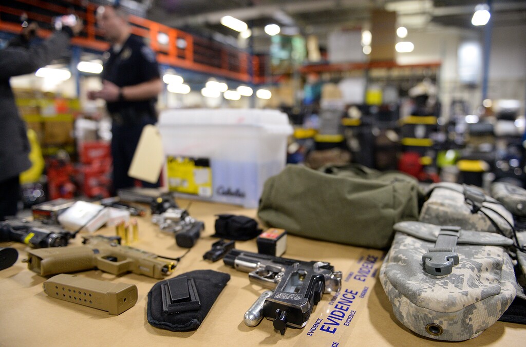 (Chris Samuels | The Salt Lake Tribune) Police display stolen items that were recovered in a recent burglary ring bust at a news conference in Salt Lake City, Wednesday, Feb. 9, 2022. FBI data shows that Utah’s rate of property crime is higher than the national average.
