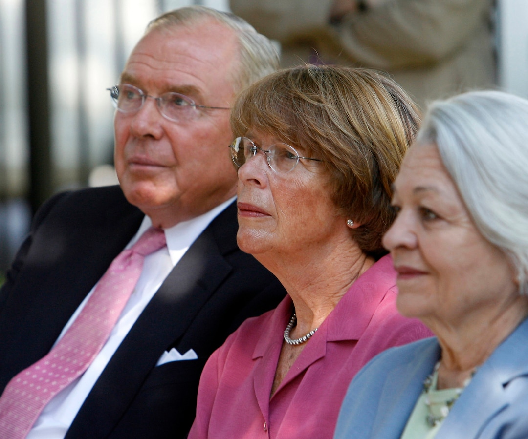 (Al Hartmann  |  Tribune file photo) In this 2006 photo, Norma Matheson sits with Jon and Karen Huntsman as the YWCA announces a huge expansion project to better serve women and children who are victims of domestic violence. The Huntsmans pledged $2million for the campaign. 