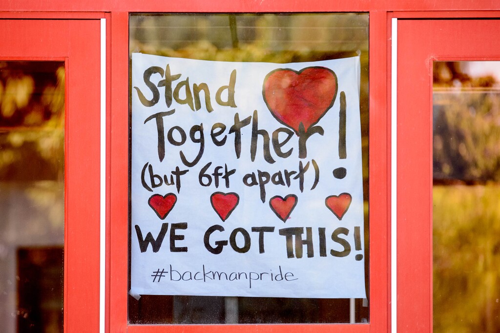 (Trent Nelson  |  The Salt Lake Tribune) A sign at Backman Elementary School in Salt Lake City on Thursday, July 9, 2020.