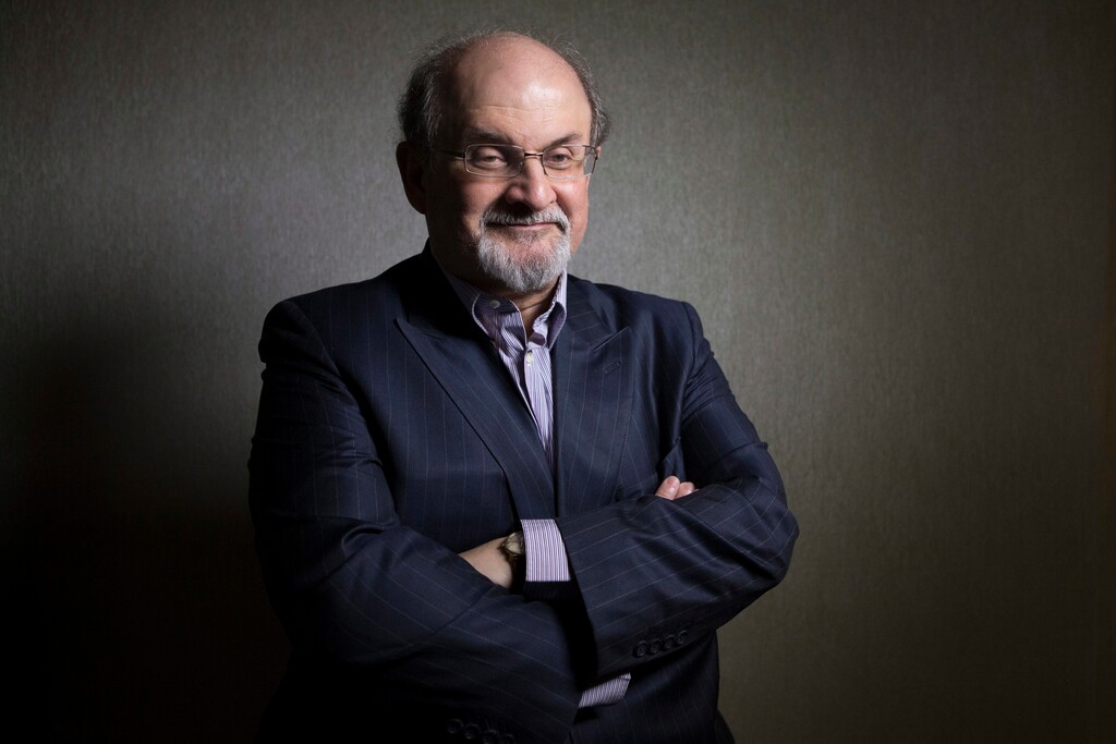 (Chris Young/The Canadian Press via AP, File)

In this Sept. 8, 2012, photo, author Salman Rushdie poses for a photo as he promotes the movie "Midnight's Children" during the 2012 Toronto International Film Festival in Toronto.