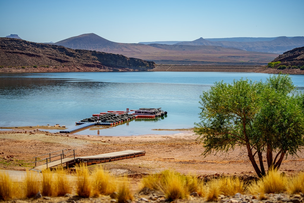 (Trent Nelson  |  The Salt Lake Tribune) Quail Creek Reservoir in Hurricane on Tuesday September 16, 2025.