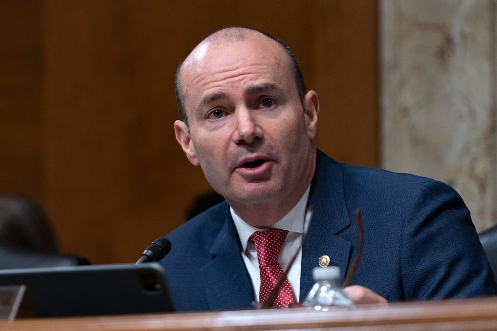 (Jose Luis Magana | AP) Sen. Mike Lee, R-Utah, Chairman of the Senate Energy and Natural Resources Committee, speaks during the confirmation hearing for former Gov. Doug Burgum, President-elect Donald Trump's choice to lead the the Interior Department as Secretary of the Interior, on Capitol Hill in Washington, Thursday, Jan. 16, 2025.