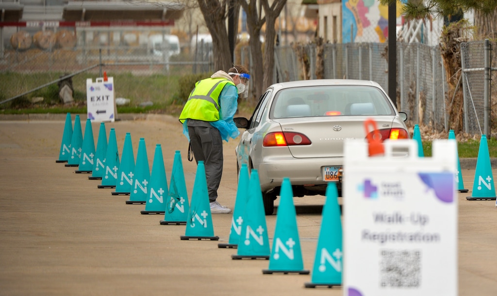 (Chris Samuels | The Salt Lake Tribune) A TestUtah site run by Nomi Health at the Utah Department of Health headquarters in Salt Lake City, on Thursday, March 31, 2022, the final day TestUtah will conduct coronavirus testing for the public under state contracts. Federal investigators concluded earlier this month that flawed work by the TestUtah initiative poses an imminent threat to public health and safety, but did not close the sites.