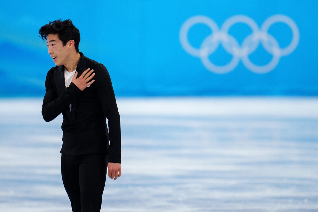 (Trent Nelson  |  The Salt Lake Tribune) Nathan Chen (USA) competes in the men’s short program of the figure skating team event during the 2022 Beijing Winter Olympics at the Capital Indoor Stadium on Friday, Feb. 4, 2022.