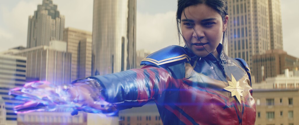 (Photo ©Marvel Studios 2022).

Iman Vellani as Ms. Marvel/Kamala Khan in Marvel Studios' 'Ms. Marvel.'