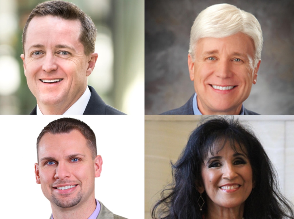 (Courtesy photos) Candidates for chair of Utah's Republican Party. Delegates will vote May 4. Starting at the top left, the candidates are Derek Brown, Phill Wright, Chadwick H. Fairbanks III and Sylvia Miera-Fisk.