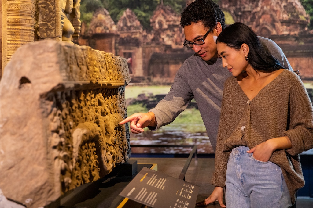 (Natural History Museum of Utah) The exhibition "Angkor: Empire of Cambodia" features artifacts connected to the famous Angkor Wat temple in Cambodia — including some items that have never before left Cambodia. The exhibition can be seen at the Natural History Museum of Utah, now through April 23, 2023.