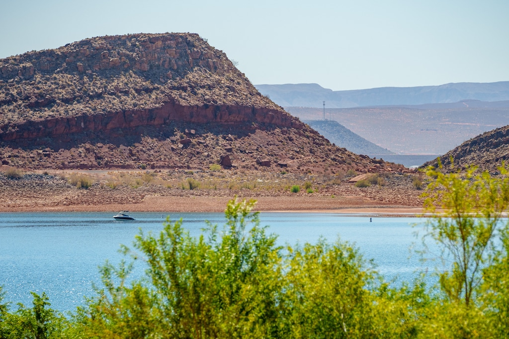 (Trent Nelson  |  The Salt Lake Tribune) Quail Creek Reservoir in Hurricane on Tuesday September 16, 2025.