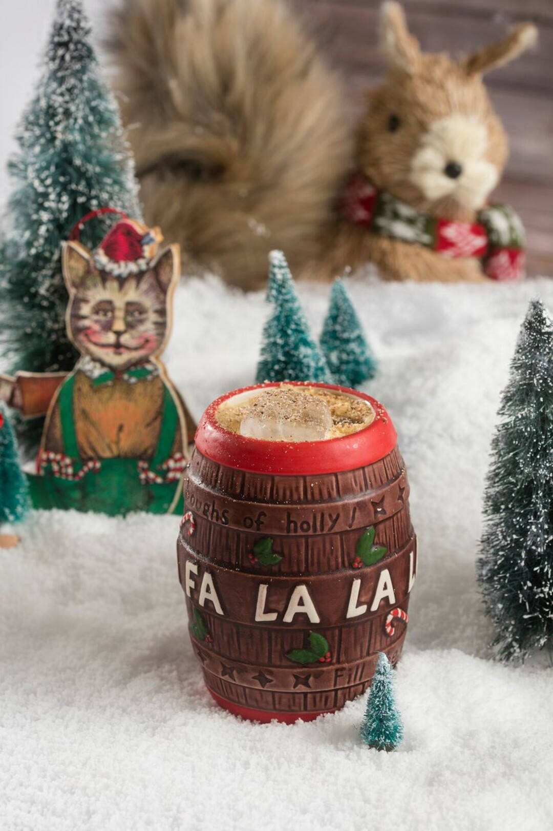 (Courtesy photo) The Miracle Bar is a Christmas-themed pop-up with kitschy décor and holiday cocktails, like the Christmas Carol Barrel, made with rum and pumpkin pie flavors.