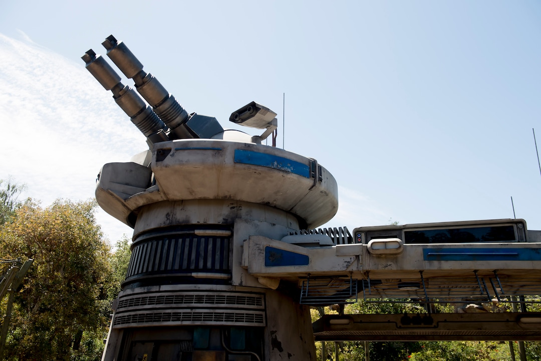 (Jeremy Harmon  |  The Salt Lake Tribune) A laser canon is seen in the Resistance camp area at Star Wars: Galaxy's Edge in Anaheim, Ca. on Wednesday, May 29, 2019.