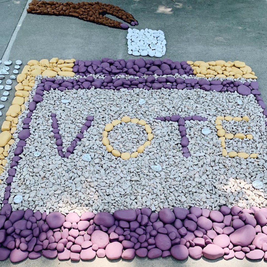 (Photo courtesy of Better Days 2020) Tawnie Richman created an interactive public art installation that will be on display in Centerville and Farmington in August through Better Days 2020's "Hard Won, Not Done" project to commemorate the 55th anniversary of the Voting Rights Act.